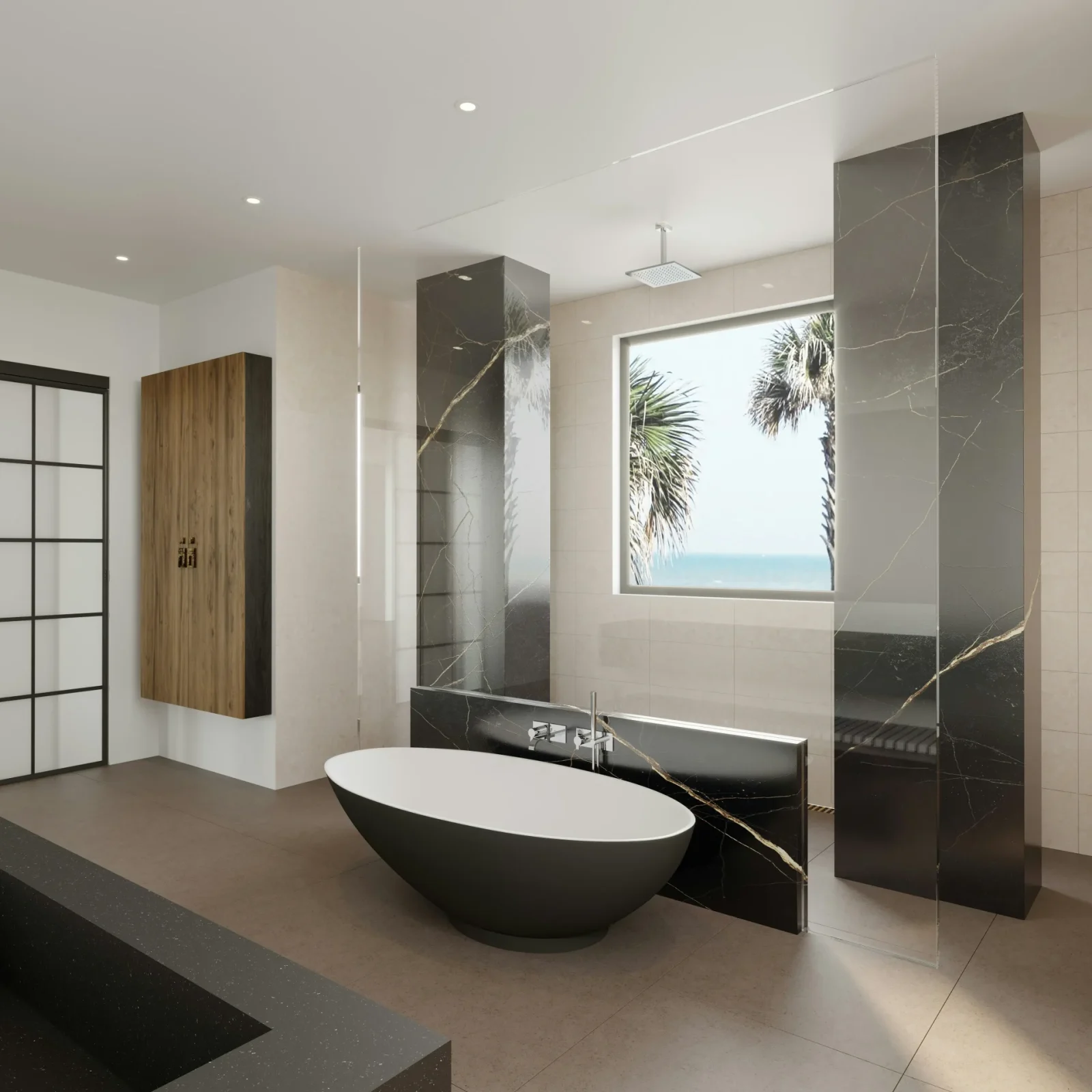 Modern Master Bathroom Project in LA County